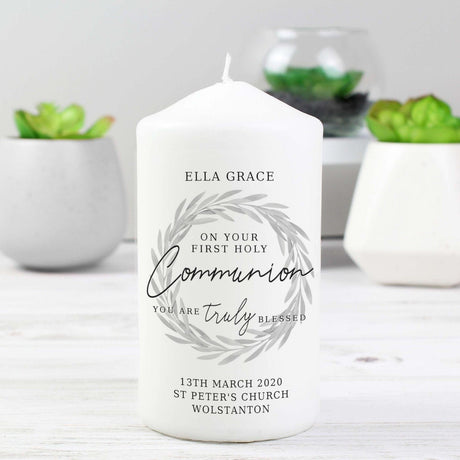 Personalised First Holy Communion Candle: 2 - Candles By Gift Moments