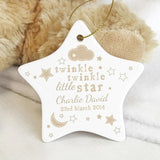 Personalised Twinkle Twinkle Star Decoration: 1 - Decorations By Gift Moments