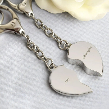 Personalised Two Hearts Keyring: 1 - Keyrings By Gift Moments