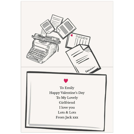 Personalised Just My Type Valentine Card: 4 - Greeting Cards By Gift Moments