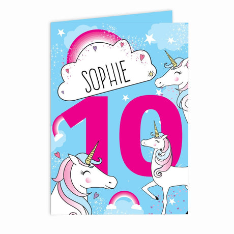 Personalised Unicorn Birthday Card: 2 - Greeting Cards By Gift Moments