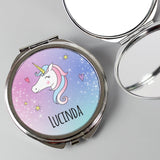 Personalised Unicorn Compact Mirror: 1 - Compact Mirrors By Gift Moments