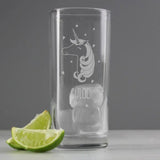 Personalised Unicorn Engraved Hi Ball Glass: 1 - Highball Glasses By Gift Moments