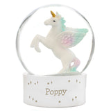 Personalised Unicorn Name Glitter Snow Globe: 4 - Snow Globes By Gift Moments