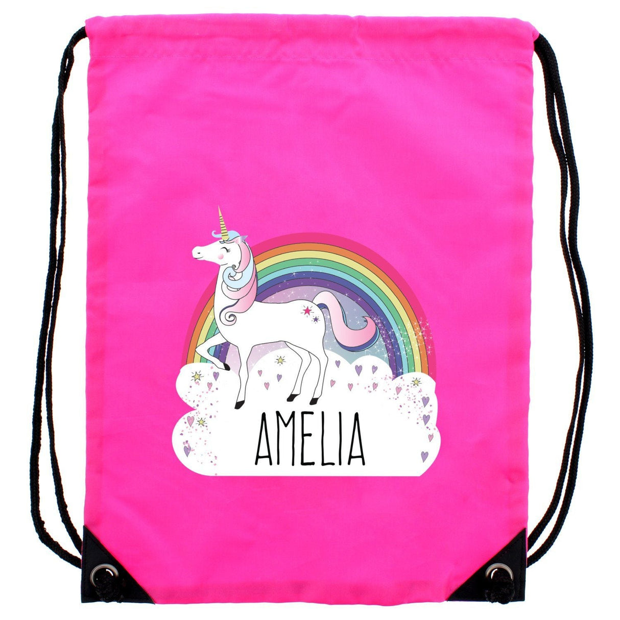 Personalised Unicorn Pink Kit Bag: 4 - Bags By Gift Moments