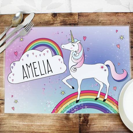 Personalised Unicorn Placemat: 1 - Placemats By Gift Moments