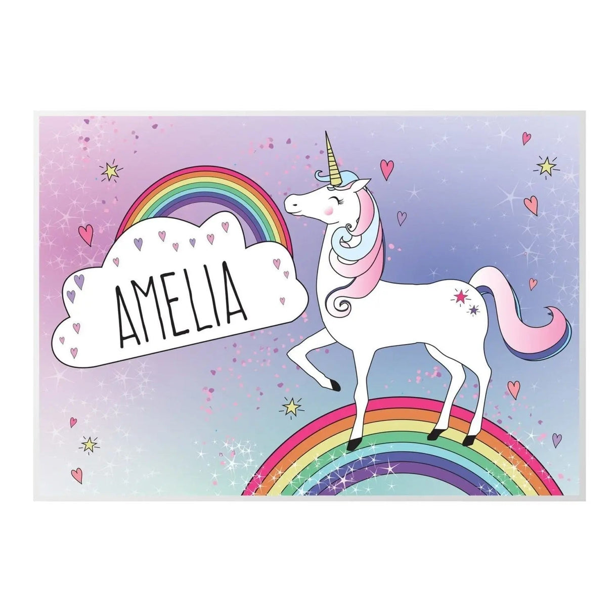 Personalised Unicorn Placemat: 2 - Placemats By Gift Moments