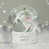 Personalised Unicorn Snow Globe: 3 - Snow Globes By Gift Moments