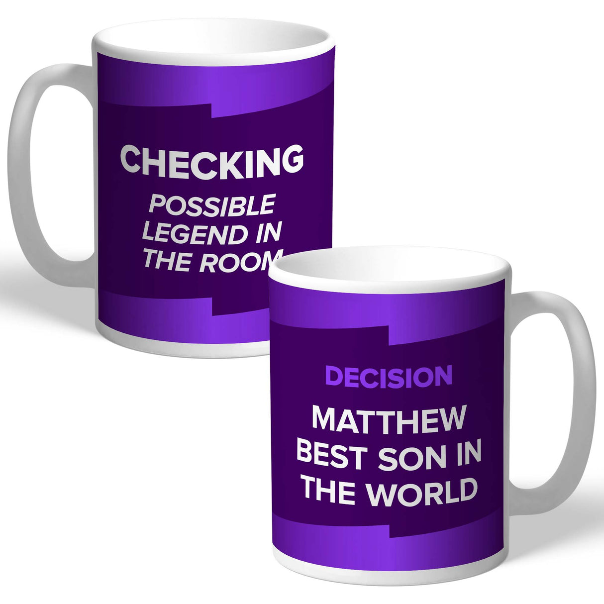 VAR Check Personalised Son Mug: 1 - Mugs By VAR