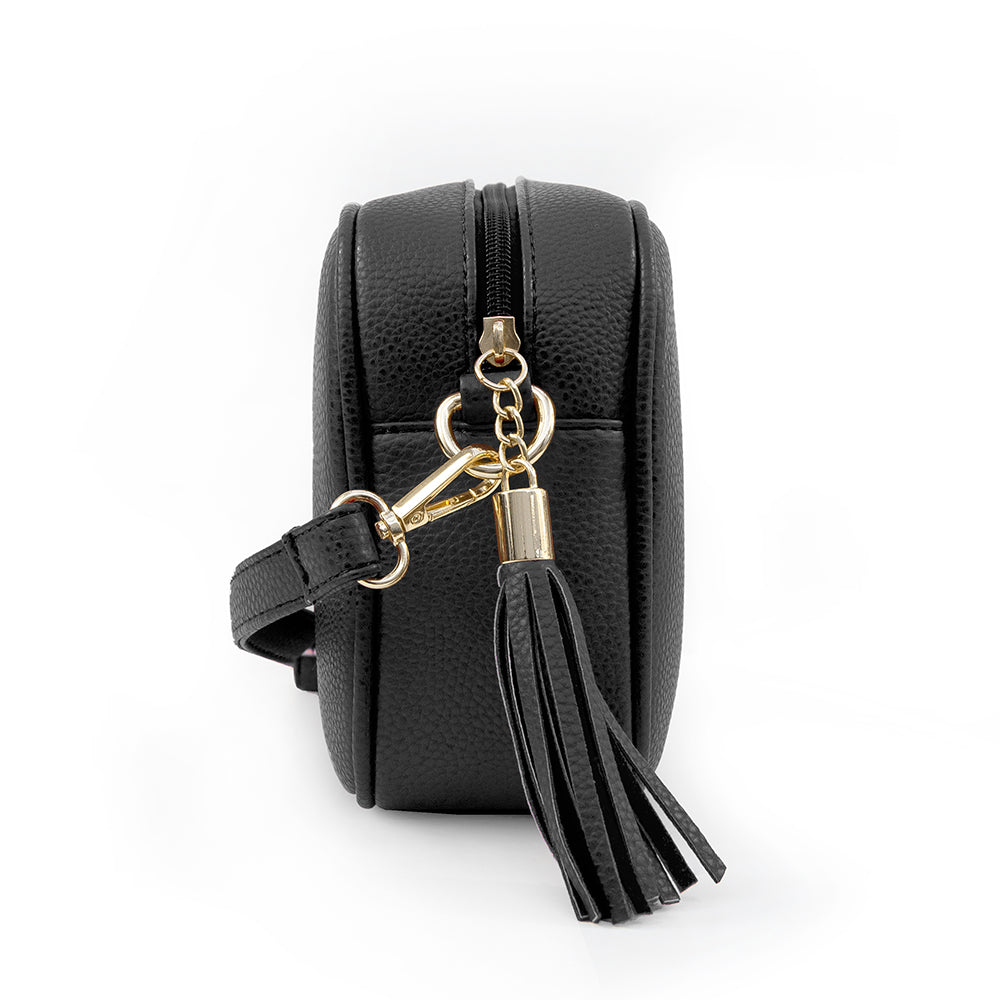 Personalised Black Vegan Leather Crossbody Bag: 4 - Bags & Purses By Gift Moments