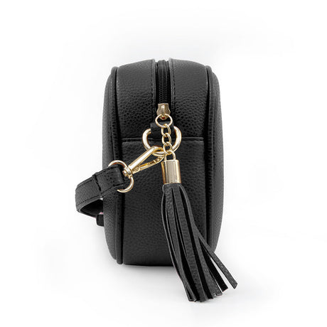 Personalised Black Vegan Leather Crossbody Bag: 4 - Bags & Purses By Gift Moments