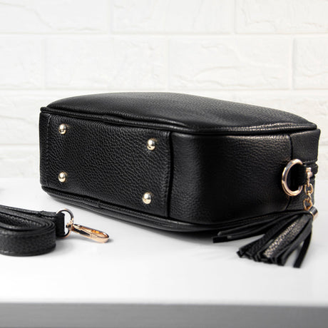 Personalised Black Vegan Leather Crossbody Bag: 5 - Bags & Purses By Gift Moments