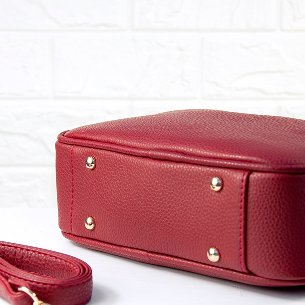 Personalised Red Vegan Leather Crossbody Bag: 5 - Bags & Purses By Gift Moments