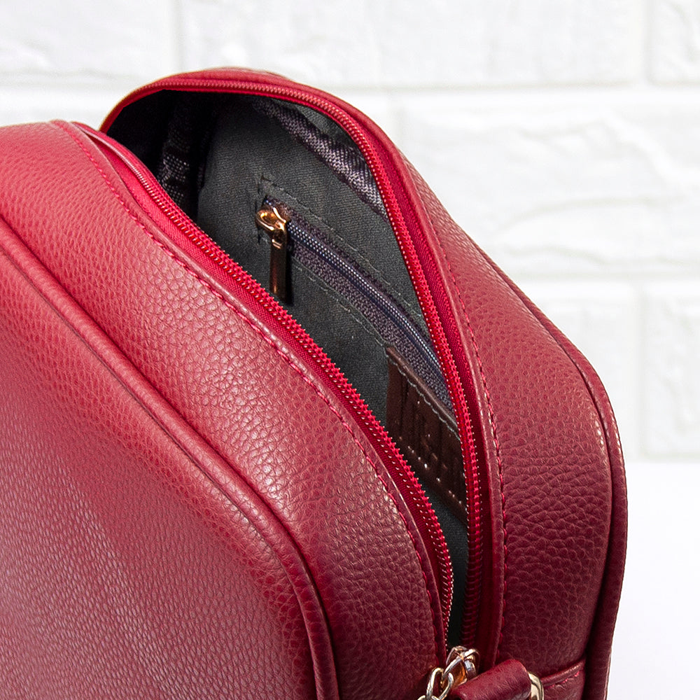 Personalised Red Vegan Leather Crossbody Bag: 6 - Bags & Purses By Gift Moments