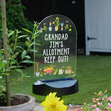 Personalised Solar LED Garden Light: 4 - Solar Lights By Gift Moments