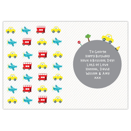 Personalised Vehicles Birthday Card: 4 - Greeting Cards By Gift Moments