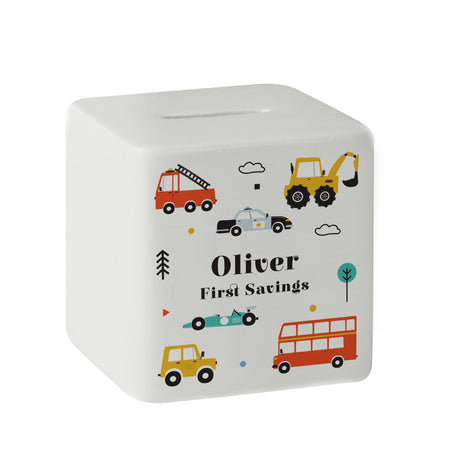 Personalised Vehicles Ceramic Money Box: 5 - Money Boxes By Gift Moments