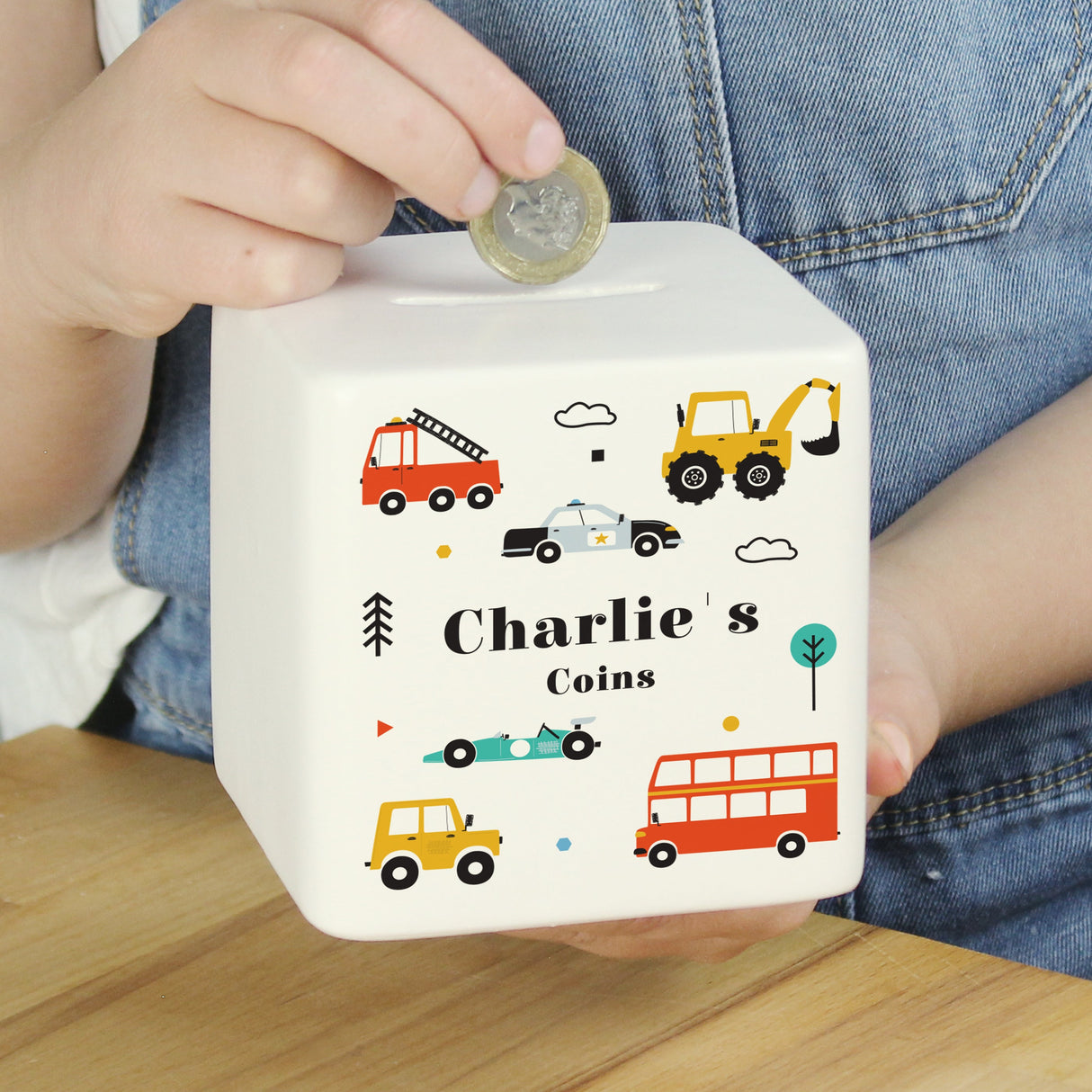 Personalised Vehicles Ceramic Money Box: 3 - Money Boxes By Gift Moments