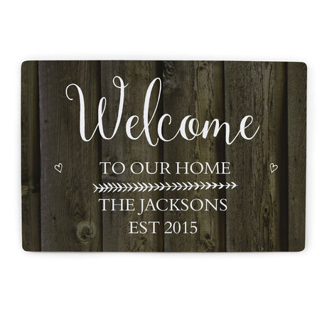 Personalised Walnut Wood Grain Metal Sign: 4 - Signs & Plaques By Gift Moments