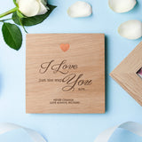 Personalised Oak Photo Cube with Rose Gold: 3 - Photo Cubes By Gift Moments