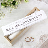 Personalised Wooden Wedding Certificate Holder: 3 - Certificate Holders By Gift Moments