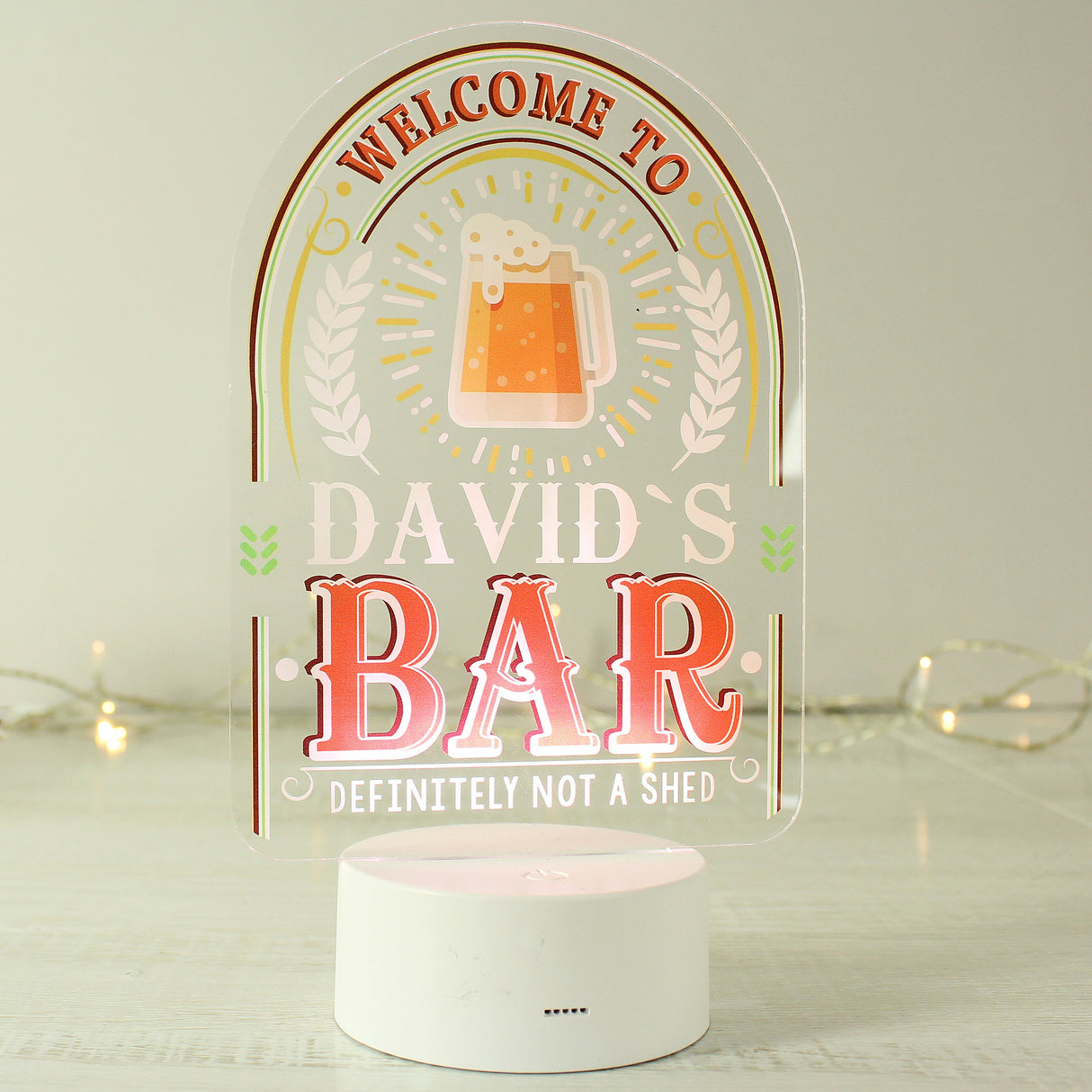 Personalised LED Colour Changing Bar Night Light: 2 - LED Lighting By Gift Moments