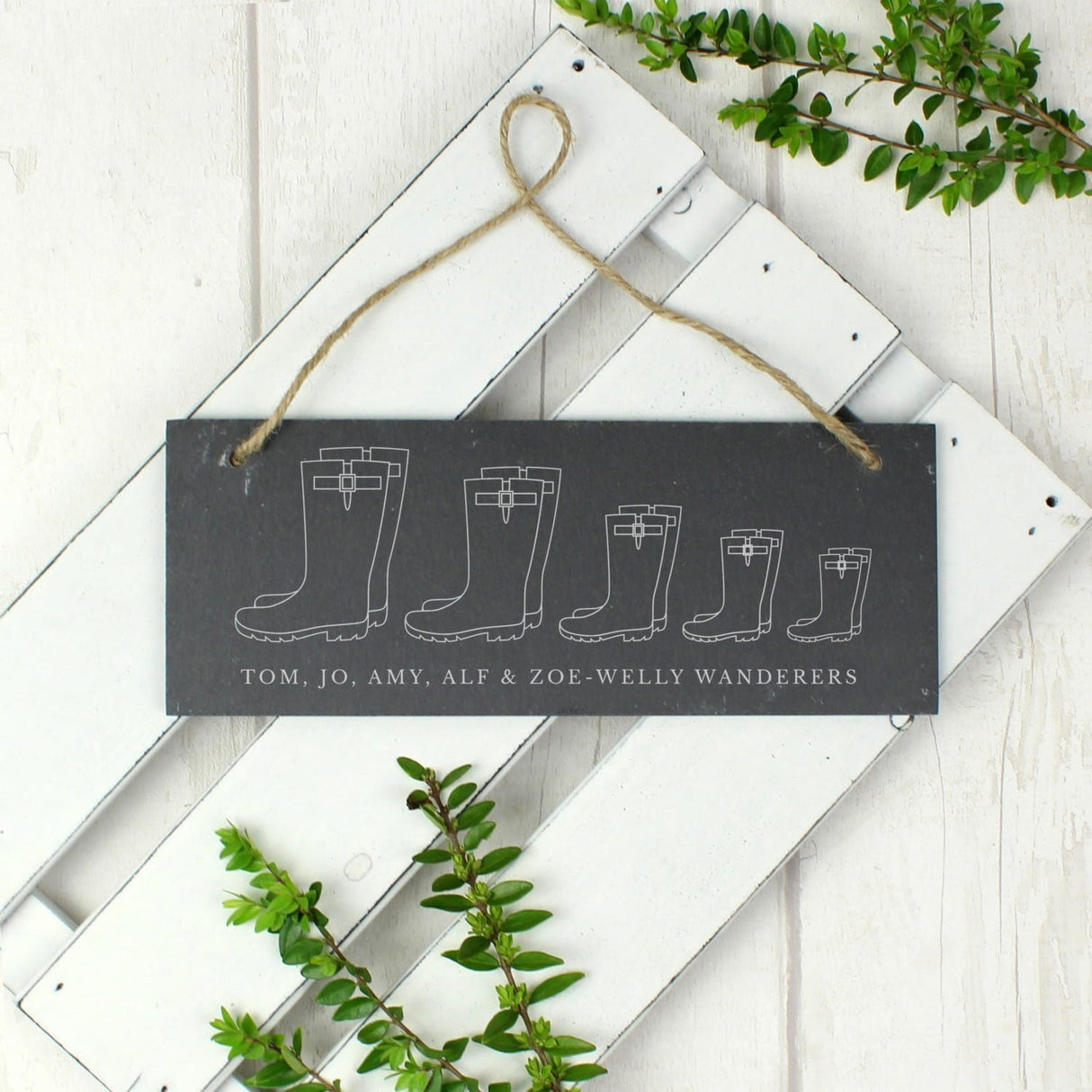 Personalised Family of Five Slate Plaque: 2 - Signs & Plaques By Gift Moments