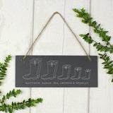 Personalised Family of Five Slate Plaque: 1 - Signs & Plaques By Gift Moments