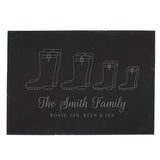 Personalised Slate Placemat for Family of Four: 3 - Signs & Plaques By Gift Moments