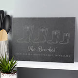 Personalised Slate Placemat for Family of Four: 2 - Signs & Plaques By Gift Moments