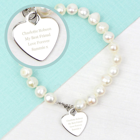 Personalised White Freshwater Pearl Message Bracelet: 6 - Bracelets By Gift Moments