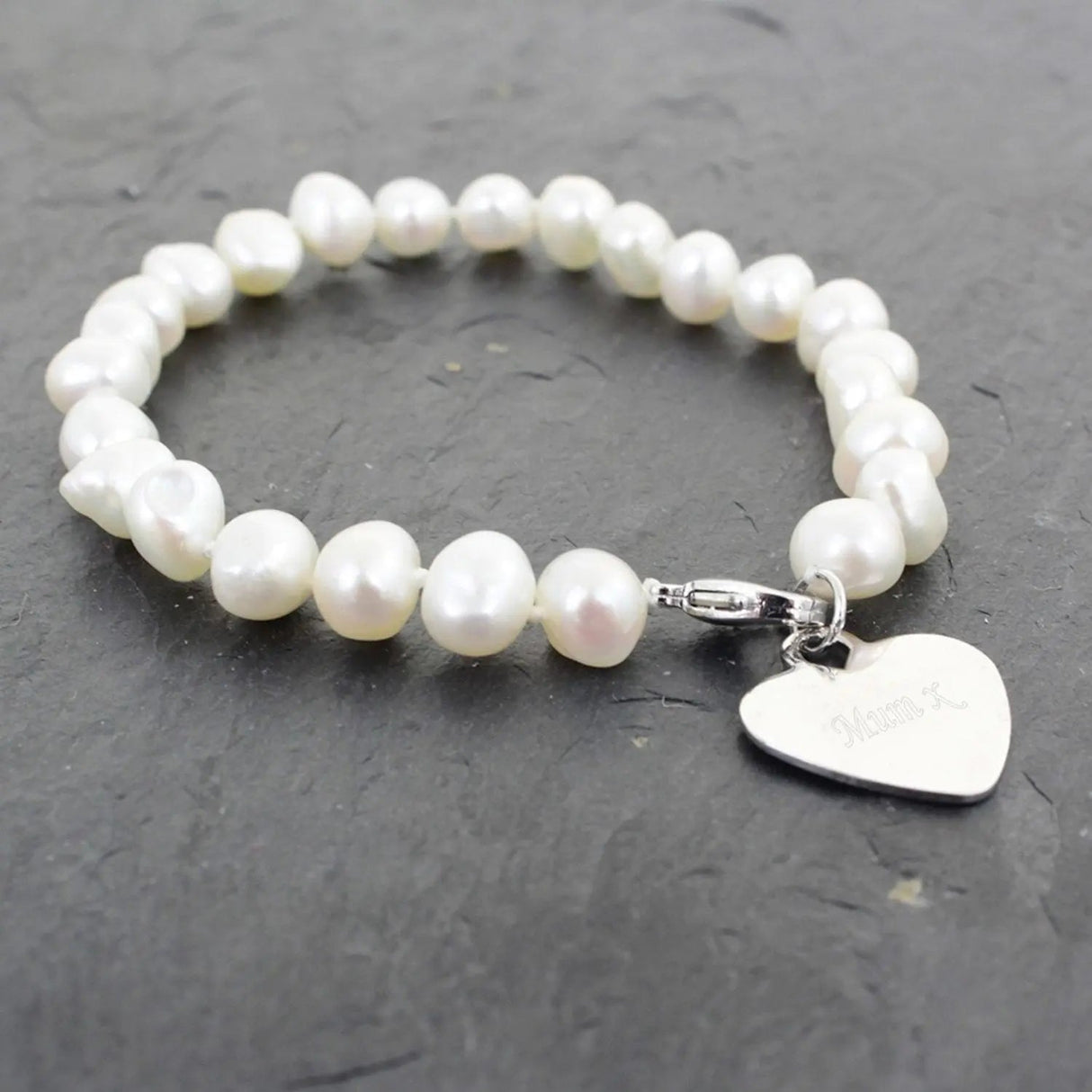 Personalised Freshwater Pearl Name Bracelet: 1 - Bracelets By Gift Moments