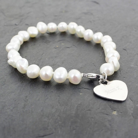 Personalised Freshwater Pearl Name Bracelet: 1 - Bracelets By Gift Moments