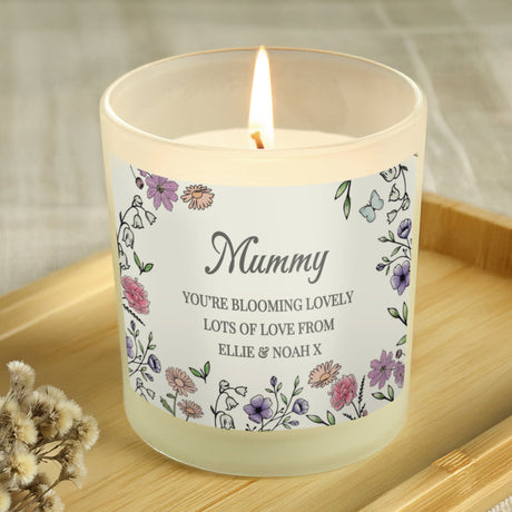 Personalised Wild Flowers Candle Jar: 2 - Candles By Gift Moments