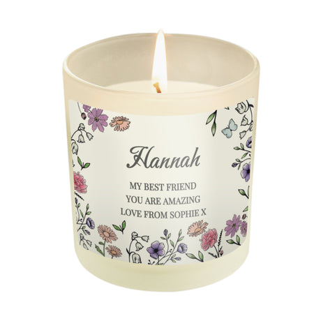 Personalised Wild Flowers Candle Jar: 5 - Candles By Gift Moments