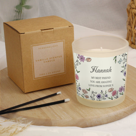 Personalised Wild Flowers Candle Jar: 4 - Candles By Gift Moments