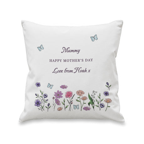 Personalised Wild Flowers Cushion: 5 - Cushions By Gift Moments