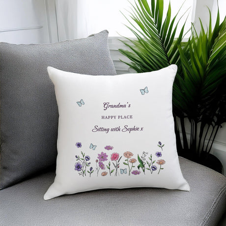 Personalised Wild Flowers Cushion: 4 - Cushions By Gift Moments