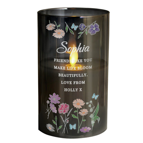 Personalised Wild Flowers LED Candle: 5 - LED Lighting By Gift Moments