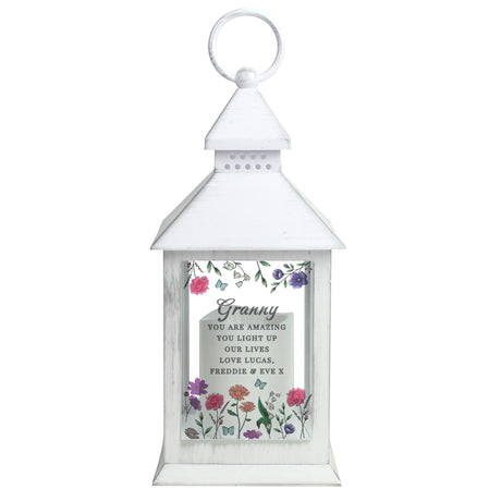 Personalised Wild Flowers LED Lantern: 5 - LED Lighting By Gift Moments