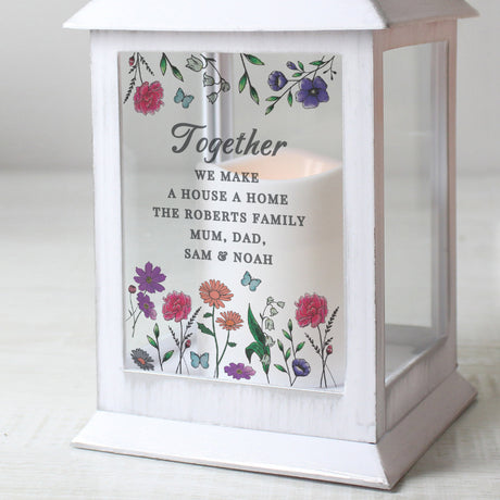 Personalised Wild Flowers LED Lantern: 3 - LED Lighting By Gift Moments