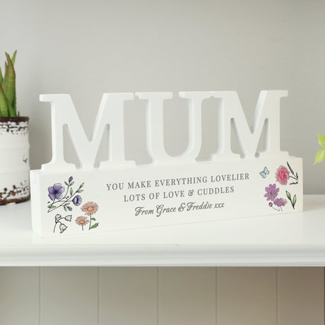 Personalised Wild Flowers Mum Ornament: 1 - Ornaments By Gift Moments