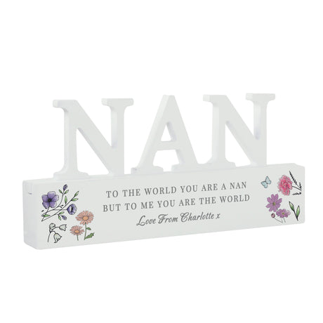 Personalised Wild Flowers Nan Ornament: 5 - Ornaments By Gift Moments