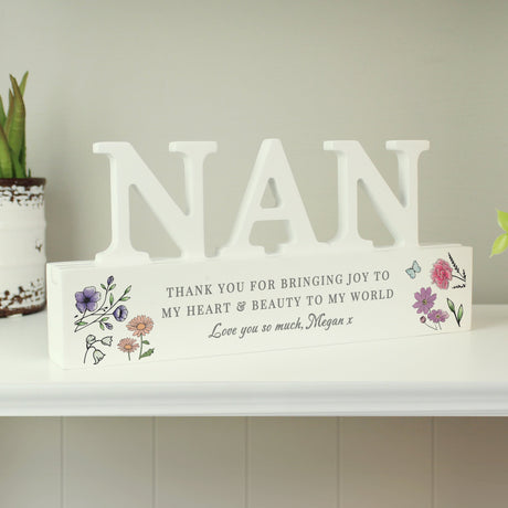 Personalised Wild Flowers Nan Ornament: 3 - Ornaments By Gift Moments