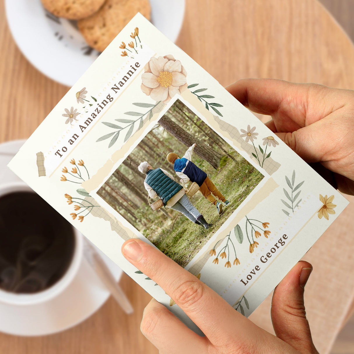 Personalised Wild Flowers Photo Card: 1 - Greeting Cards By Gift Moments