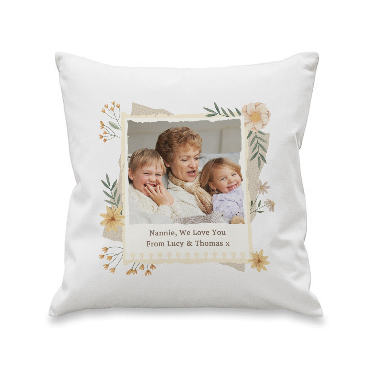 Personalised Wild Flowers Photo Cushion: 5 - Cushions By Gift Moments