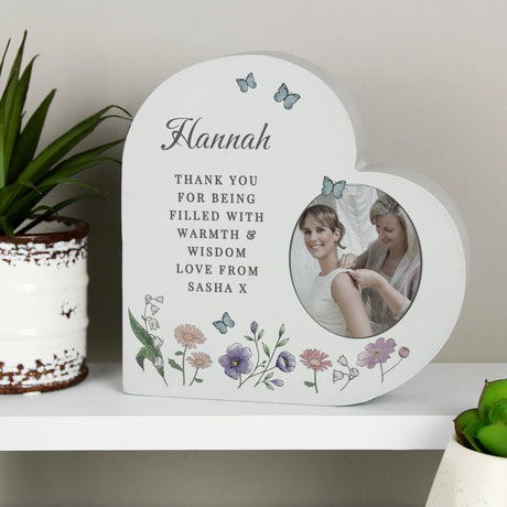 Personalised Wild Flowers Photo Heart Ornament: 4 - Ornaments By Gift Moments