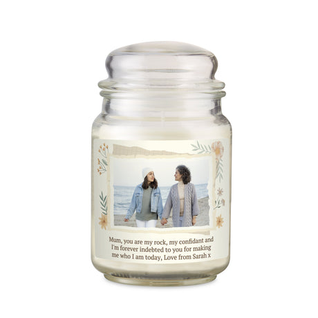 Personalised Wild Flowers Photo Large Candle Jar: 5 - Candles By Gift Moments