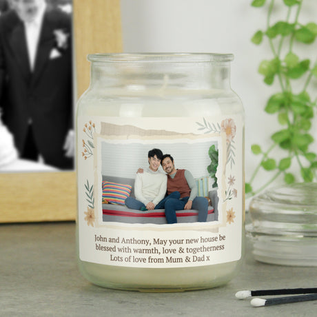 Personalised Wild Flowers Photo Large Candle Jar: 4 - Candles By Gift Moments