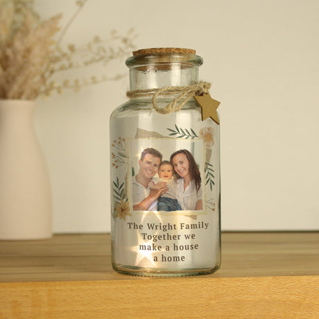 Personalised Wild Flowers Photo LED Jar: 4 - LED Lighting By Gift Moments